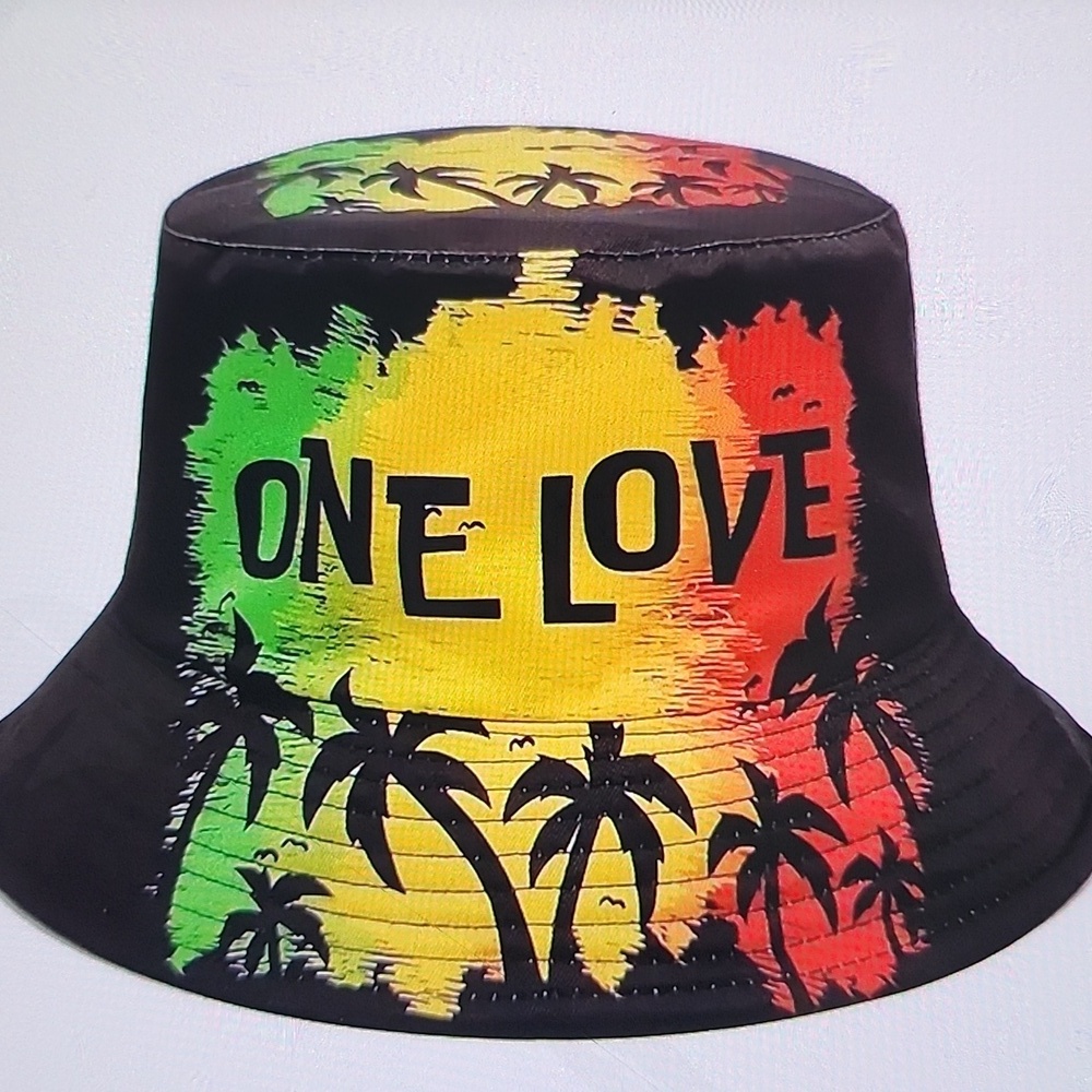 Retro Colorful 'One Love' Bucket Hat Unisex